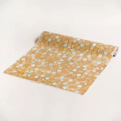 Colorful Mosaic Pattern Removable Wallpaper Peel and Stick Vinyl Wall Paper, Walls Cabinets Shelves