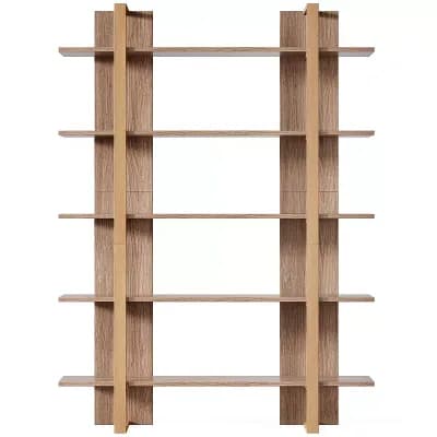5 tier Freestanding Bookshelf Open Storage Rack for Living Room and Home Organization