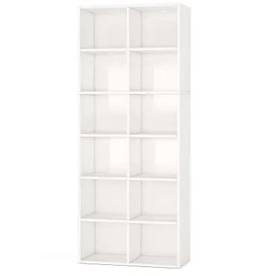 12 Cube Bookcase Storage Organizer With Open Shelves Designed For Home And Office Organization