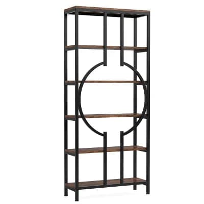 6 tier Freestanding Bookshelf With Open Shelves For Books Decor And Essentials