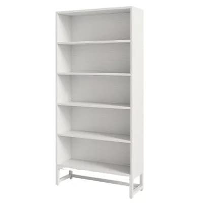 5 tier LED Bookshelf, Tall Bookcase with App Controlled Lights for Living Room Storage