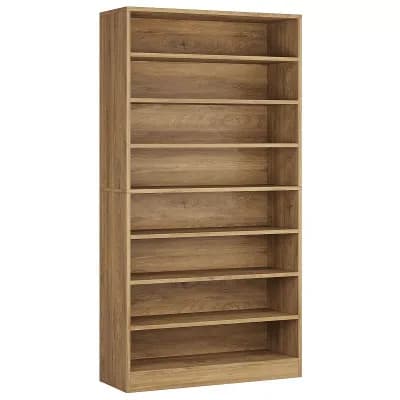 Bookshelf Cabinet Adjustable 9 tier Storage Shelf for Home Organization
