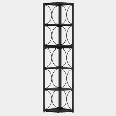 6 tier Narrow Corner Shelf Storage Organizer Bookcase with Open Shelves for Kitchen Bathroom Home
