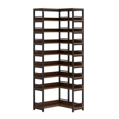 9 tier Corner Shoe Rack Storage Organizer Freestanding Vertical Shoe Shelf for Entryway Bedroom