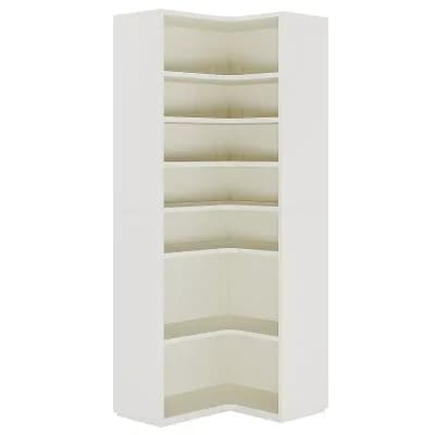 9 tier Corner Bookcase L Shaped Storage Organizer with Adjustable Shelves and Side Panels