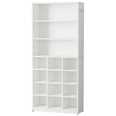 7 Shelf Shoe Storage Cabinet with Adjustable Feet for Entryway Hallway and Bedroom Organization