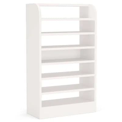 8 tier Shoe Storage Rack with Open Shelves and Top Surface for Everyday Home Organization