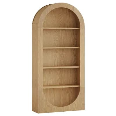 5 tier Arched Shoe Storage Cabinet Open Shelf Organizer for Entryway Bedroom and Living Space