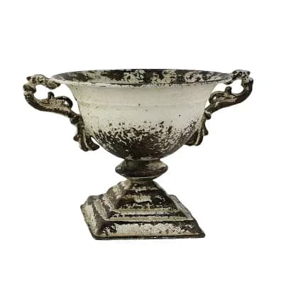 Classic Metal Urn Planter Small Garden Decor Pot for Flowers or Plants
