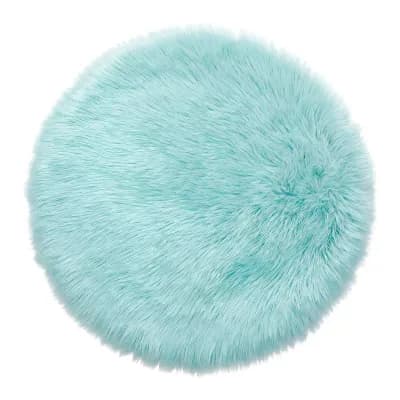 Square Soft Shaggy Area Rug, Ultra Fluffy Bedroom Rugs, Non-Slip Fuzzy Furry Carpet 20"x20"