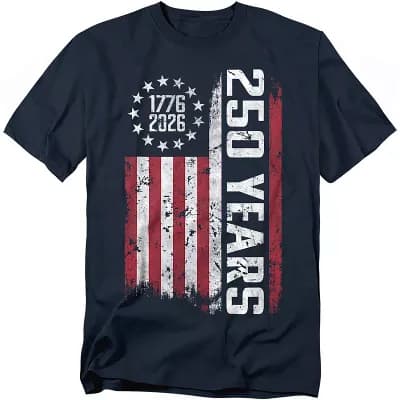 Big & Tall USA 250th Vertical Flag Graphic Tee