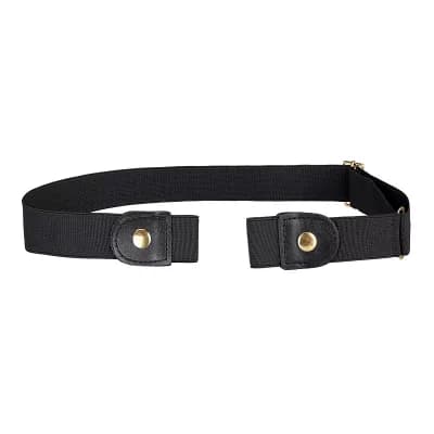 Invisible Elastic Belt for Women Snap Button Belts for Jeans Pants No Buckle