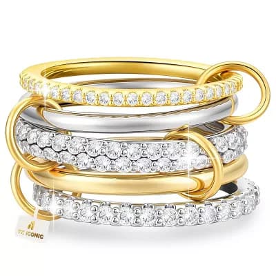 Mixed Metal Stackable Ring Set