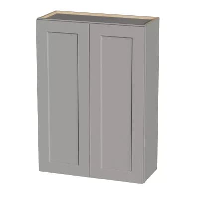 Gray Shaker 36" Solid Wood Wall Cabinet