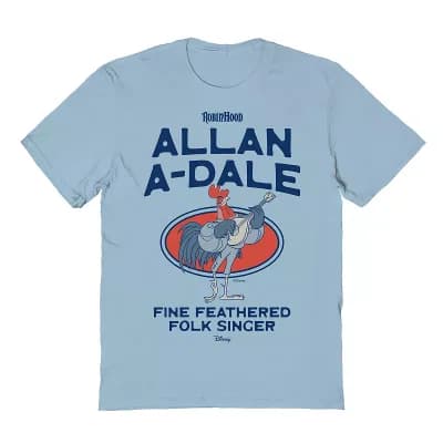 Men's Disney's Robin Hood Allan A-Dale Fine Feathered Folk Singer Graphic Tee