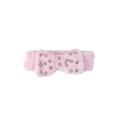 MAISON DE BASE Rhinestone Plush Spa Headband