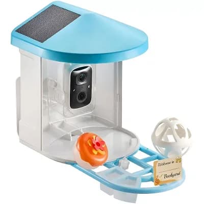 Smart Bird Feeder with 2K HD Camera, Solar Panels, and Night Vision for Garden