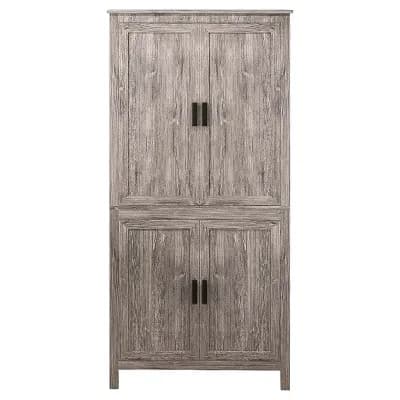 Vertical Pantry Storage Cabinet with Doors and Shelves for Kitchen or Dining Room