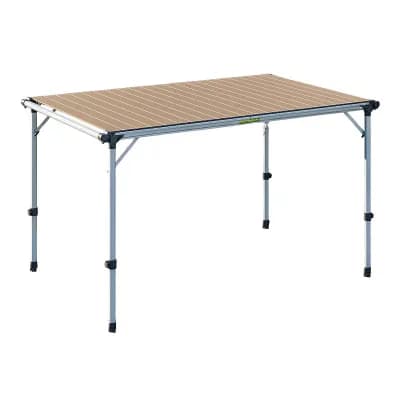 Folding Outdoor Table with Aluminum Frame, Adjustable Height, and Wide Surface for Picnics