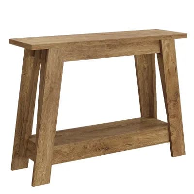 Farmhouse Console Table with 2 Shelves, Narrow Entryway Sofa Table for Living Room, Hallway or Foyer
