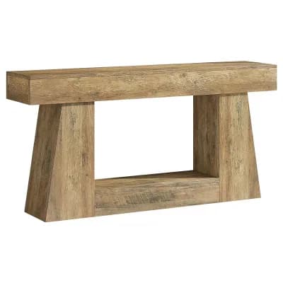 Console Table with Storage Shelves, Farmhouse Sofa Table for Entryway Hallway