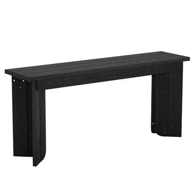 Slim Farmhouse Console Table, Long Table with Picket Fence Inspired Base