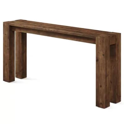 Solid Wood Entryway Console Table Long Sofa Table with Narrow Design