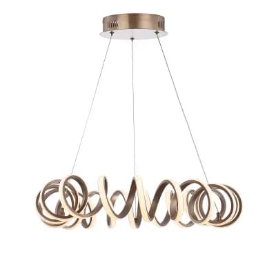 Cursive Adjustable Spiral Integrated Led Metal Chandelier Ceiling Light
