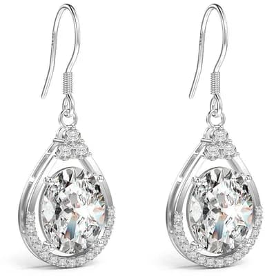 Cubic Zirconia Dangle Earrings