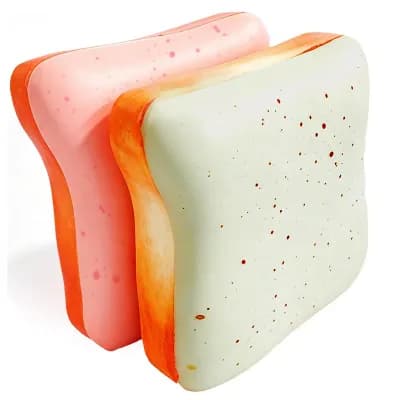 2 Pack Soft Bread Butter Squishy Toy
