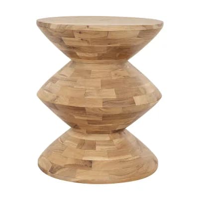 Linon Lariat Round Solid Wood End Table