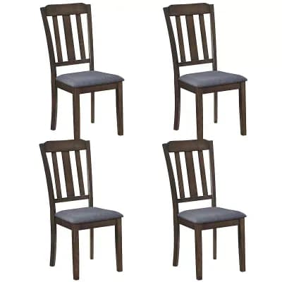 Costway Dining Chairs Set with Comfortable Backrest & Padded Seat for Living Room