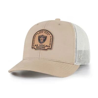 Men's '47 Khaki Las Vegas Raiders Bonehide Trucker Adjustable Hat
