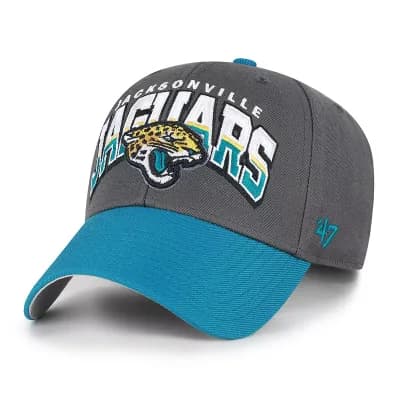 Men's '47 Charcoal Jacksonville Jaguars Split Block MVP Adjustable Hat