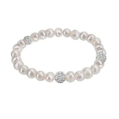 White Pearl Bead Bracelet