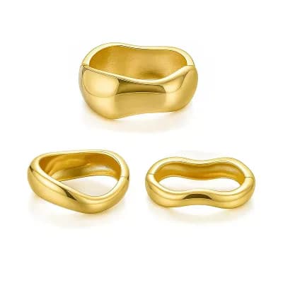 Wide Statement Bangle Set