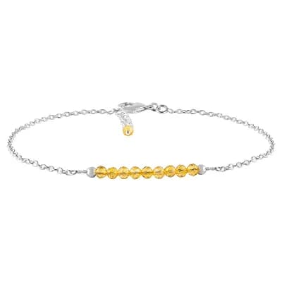 Yellow Gemstone Anklet