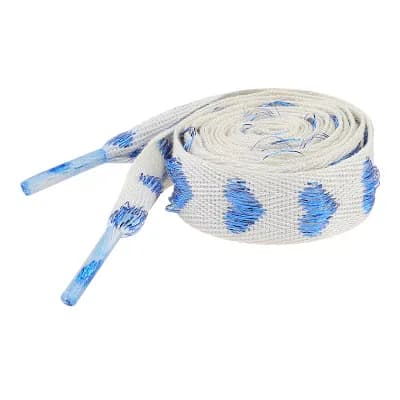 1 Pair Flat Ultra-Wide Overlocked Bow Strings Rhinestone Shiny Shoelaces 39.4"