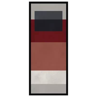 Amanti Art Framed Fabric Pinboard, Overlapping geometry 8 Printed Bulletin Board - 17x41
