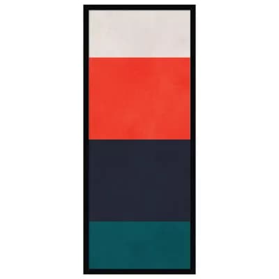Amanti Art Framed Fabric Pinboard, Overlapping geometry 4 Printed Bulletin Board - 17x41