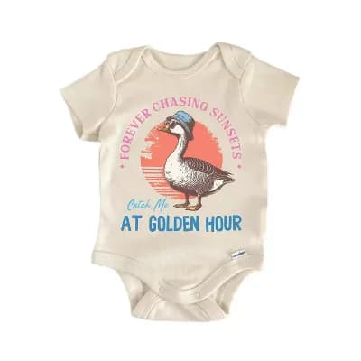 Golder Hour Summer Goose Newborn Baby Onesie®