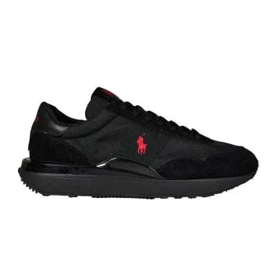 Ralph Lauren Mens Train 89 Embroidered Logo Suede Chunky Platform Trainers