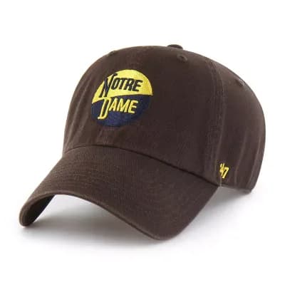 Men's '47 Brown Notre Dame Fighting Irish Vault Clean Up Adjustable Hat