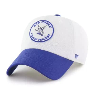 Unisex '47 White/Royal Air Force Falcons Pique Patch Clean Up Adjustable Hat