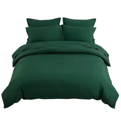 7 pc Queen Comforter Set,Fluffy Lightweight Warm Down Alternative Solid All Season Bedding Set