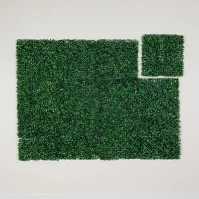 nearly natural Artificial Boxwood Mat Wall Panel 20-Inch - Pack of 12