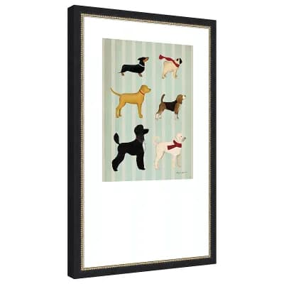 Dog Days Montage II by Ryan Fowler Wood Framed Wall Art Print