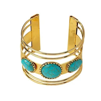 Wide Turquoise Statement Bangle