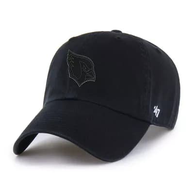 Men's '47 Black Arizona Cardinals Tonal Clean Up Adjustable Hat