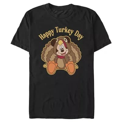 Men's Disney's Mickey Mouse Happy Turkey Day Graphic Tee